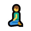 Man Kneeling Facing Right: Medium Skin Tone ‍♂️‍➡️ 🧎🏽 Emoji Meaning & Unicode Emoji