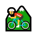 Person Mountain Biking: Medium-Light Skin Tone 🚵🏼 Emoji Meaning & Unicode Emoji