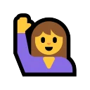 Woman Raising Hand: Medium Skin Tone ‍♀️ 🙋🏽 Emoji Meaning & Unicode Emoji